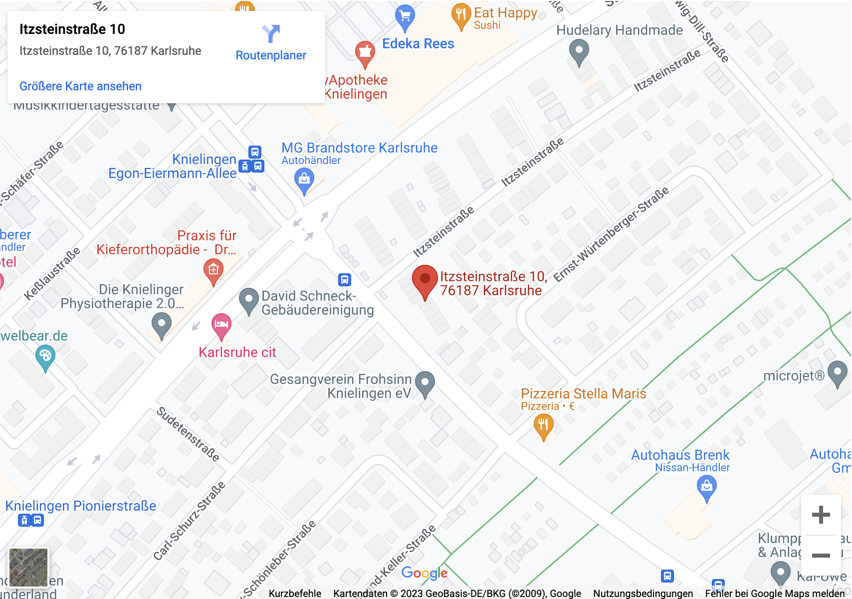 Karte - Standort MANN Datentechnik Karlsruhe